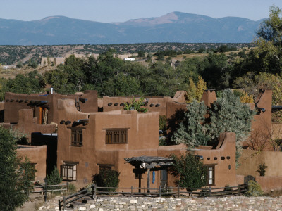 Contemporary Adobe House, Santa Fe, New Mexico by Farrell Grehan Pricing Limited Edition Print image