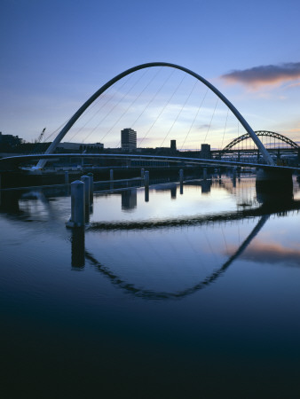 Gateshead Millennium Bridge, Newcastle Upon Tyne, Dusk, 2002 Stirling Prize For Architecture Winner by Joe Cornish Pricing Limited Edition Print image
