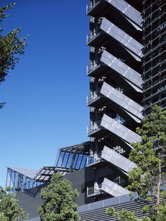 Caltrans Headquarters, Los Angeles, California, 2004, External Staircase On South Elevation by John Edward Linden Pricing Limited Edition Print image