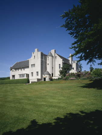 The Hill House, Helensburgh, Dumbartonshire, Scotland, 1902-04, Overall Exterior From Garden by Mark Fiennes Pricing Limited Edition Print image