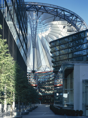 Sony Center, Berlin, 1993-2000, Exterior, Architect: Murphy Jahn by John Edward Linden Pricing Limited Edition Print image