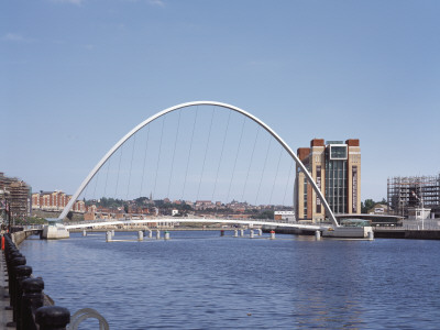 Baltic Centre For Contemporary Arts, Gateshead, Newcastle Upon Tyne With Millennium Bridge by Keith Hunter Pricing Limited Edition Print image