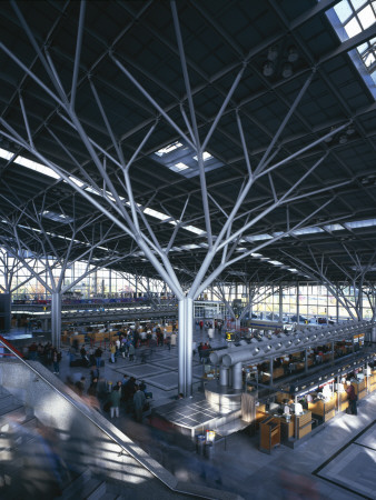 Terminal 1, Stuttgart Airport, 1991, Architect: Von Gerkan, Marg And Partner by John Edward Linden Pricing Limited Edition Print image