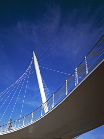 Trinity Bridge, Salford, Manchester, England, Architect: Santiago Calatrava by John Edward Linden Pricing Limited Edition Print image