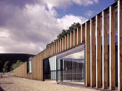 Gateway Orientation Centre, Loch Lomond, Scotland, Reverse View With Entrance by Keith Hunter Pricing Limited Edition Print image