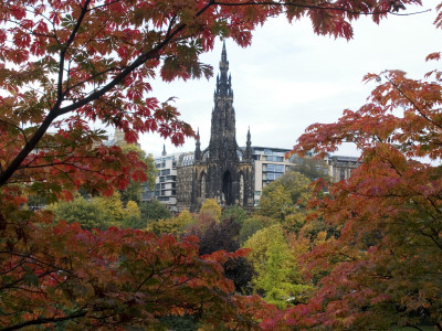 Autumn View Of The Walter Scott Memorial From Princes Gardens, Edinburgh by Natalie Tepper Pricing Limited Edition Print image