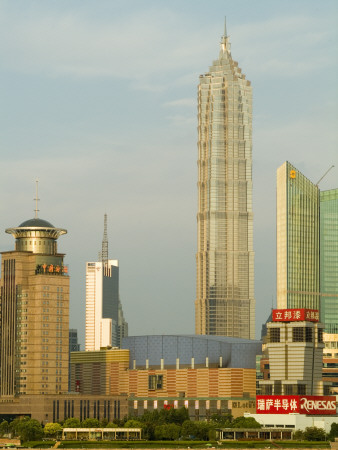 Jin Mao Tower, Looking Over Pearl River To Pudong, Shanghai, China 1998 421M High by Natalie Tepper Pricing Limited Edition Print image