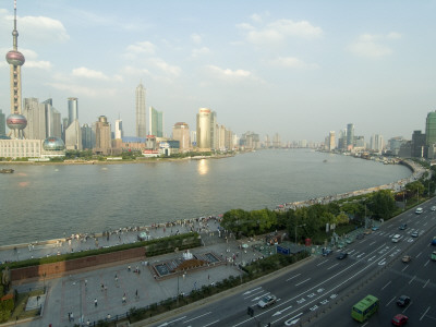 Pudong View From The Bund, Shanghai, China by Natalie Tepper Pricing Limited Edition Print image