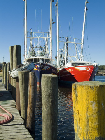 Bayou La Batre, Alabama - Jetty And Fishing Boats by Natalie Tepper Pricing Limited Edition Print image