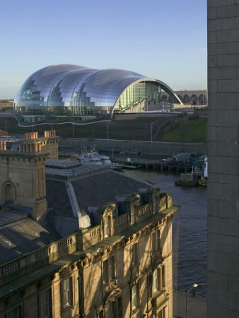 The Sage Gateshead, Gateshead, Tyne And Wear, England, Overall Exterior From Distance by Richard Bryant Pricing Limited Edition Print image