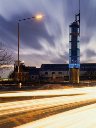 Thames Water Tower, London, Dusk Traffic, Brookes Stacey Randall Architects by Peter Durant Pricing Limited Edition Print image