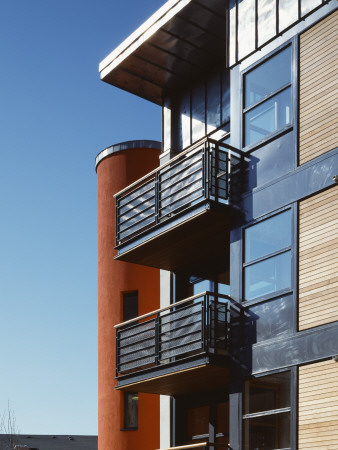 Stonebridge Estate, London, New Buildings Balcony Detail, Shepheard Epstein Hunter Architects by Peter Durant Pricing Limited Edition Print image