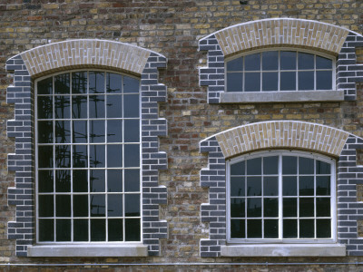New Concordia Wharf Docklands, Warehouse Conversion, Detail Of Windows by Richard Bryant Pricing Limited Edition Print image
