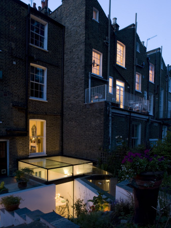 Glass Extension, Dusk Shot, Architect: Paul Archer Design by Will Pryce Pricing Limited Edition Print image