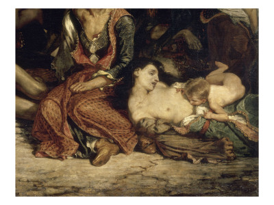 Scene Des Massacres De Scio : Familles Grecques Attendant La Mort Ou L'esclavage by Eugene Delacroix Pricing Limited Edition Print image