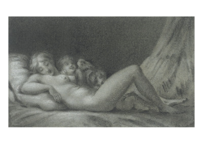 Femme Nue Couchée Et Accompagnée De Deux Amours by Pierre Paul Prud'hon Pricing Limited Edition Print image