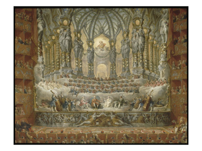 Fete Musicale Donnee Par Le Cardinal De La Rochefoucauld Au Theatre Argentina De Rome Le 15 by Giovanni Paolo Pannini Pricing Limited Edition Print image