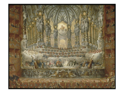 Fête Musicale Donnée Par Le Cardinal De La Rochefoucauld Au Théâtre Argentina De Rome Le 15 by Giovanni Paolo Pannini Pricing Limited Edition Print image