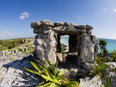 Main Temple Of The Tulum Ruins, Quintana Roo, Mexico by Julie Eggers Pricing Limited Edition Print image