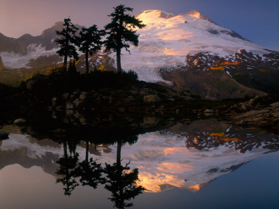 Perfect Reflection Of Mt. Baker, Mt. Baker Wilderness, Washington, Usa by Jon Cornforth Pricing Limited Edition Print image