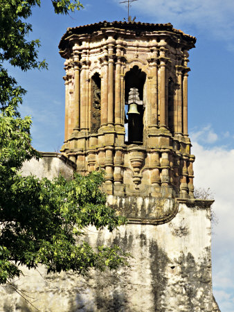 Belltower Of Gertrudis Bocanegra Library, Michoacan, Mexico by Charles Crust Pricing Limited Edition Print image
