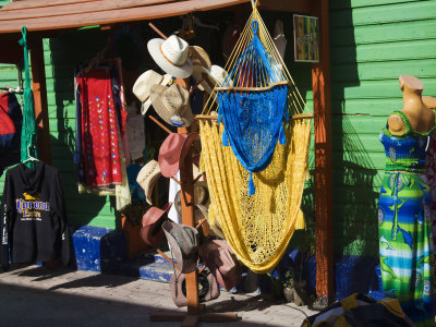 Colorful Street Front, Isla Mujeres, Quintana Roo, Mexico by Julie Eggers Pricing Limited Edition Print image