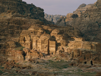 View Of A Number Of Nabataean Tombs Located East Of The City Center by Annie Griffiths Pricing Limited Edition Print image