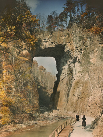 Natural Bridge Spanning Cedar Creek by J. Baylor Roberts Pricing Limited Edition Print image