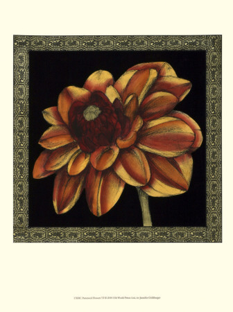 Patterned Flowers Vi by Jennifer Goldberger Pricing Limited Edition Print image