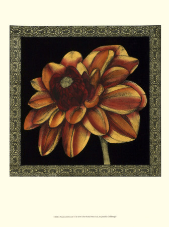 Patterned Flowers Vi by Jennifer Goldberger Pricing Limited Edition Print image