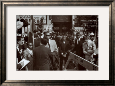 Malcom X, Gabe Pressman And Louis Farrahkan by Klytus Smith Pricing Limited Edition Print image