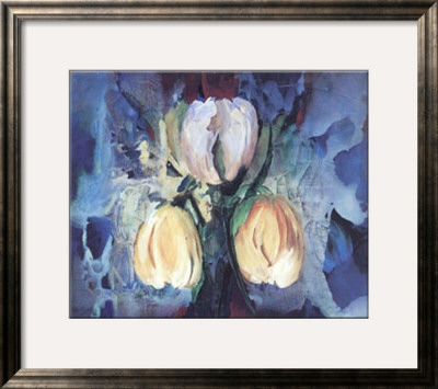 Tulips On Blue by Anita Dujif Pricing Limited Edition Print image