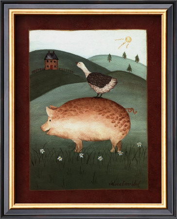 Pig With Goose by Valerie Wenk Pricing Limited Edition Print image