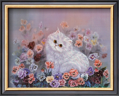 Kittens And Flowers Iv by Lily Chang Pricing Limited Edition Print image