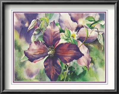 Purple Clematis by Peggy Thatch Sibley Pricing Limited Edition Print image