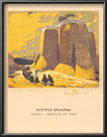 Church, Ranchos De Taos by Gustave Baumann Pricing Limited Edition Print image