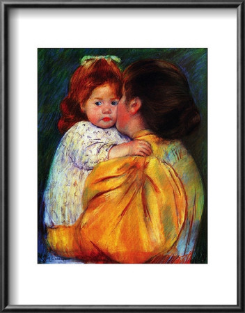 Maternal Kiss, C,1896 by Mary Cassatt Pricing Limited Edition Print image