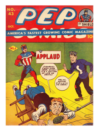 Archie Comics Retro: Pep Comic Book Cover #43 (Aged) by Bob Montana Pricing Limited Edition Print image
