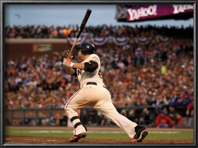 Texas Rangers V San Francisco Giants, Game 1: Freddy Sanchez, Bengie Molina by Ezra Shaw Pricing Limited Edition Print image