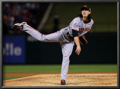 Texas Rangers V. San Francisco Giants, Game 5:  Starting Pitcher Tim Lincecum by Doug Pensinger Pricing Limited Edition Print image