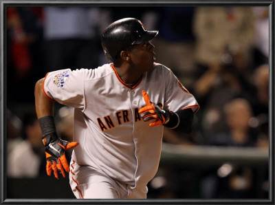 Texas Rangers V. San Francisco Giants, Game 5:  Edgar Renteria by Ronald Martinez Pricing Limited Edition Print image