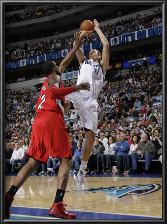 Portland Trail Blazers V Dallas Mavericks: Dirk Nowitzki And Lamarcus Aldridge by Danny Bollinger Pricing Limited Edition Print image