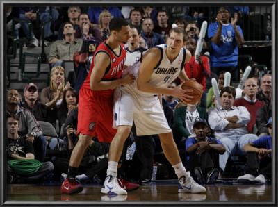 Portland Trail Blazers V Dallas Mavericks: Dirk Nowitzki And Brandon Roy by Danny Bollinger Pricing Limited Edition Print image