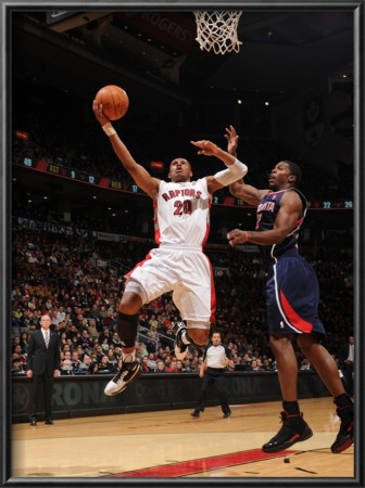 Atlanta Hawks V Toronto Raptors: Leandro Barbosa And Joe Johnson by Ron Turenne Pricing Limited Edition Print image