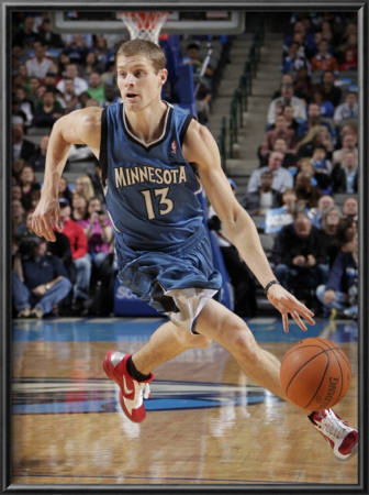 Minnesota Timberwolves V Dallas Mavericks: Luke Ridnour by Glenn James Pricing Limited Edition Print image