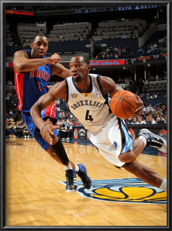 Detroit Pistons V Memphis Grizzlies: Sam Young And Tracy Mcgrady by Joe Murphy Pricing Limited Edition Print image