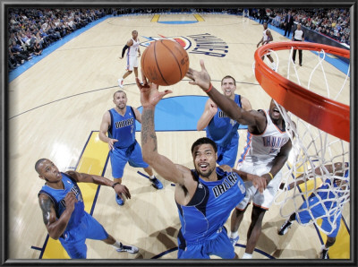 Dallas Mavericks V Oklahoma City Thunder: Tyson Chandler And Serge Ibaka by Layne Murdoch Pricing Limited Edition Print image