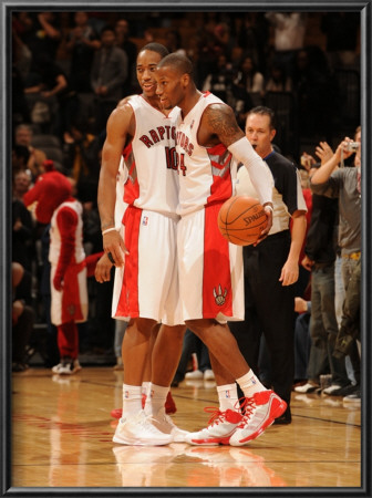 Houston Rockets V Toronto Raptors: Sonny Weems And Demar Derozan by Ron Turenne Pricing Limited Edition Print image