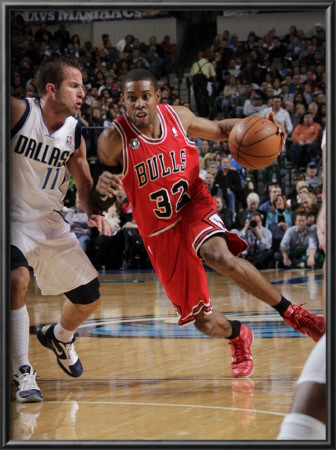 Chicago Bulls V Dallas Mavericks: C.J. Watson And Jose Juan Barea by Glenn James Pricing Limited Edition Print image