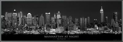 Manhattan At Night, New York City by Richard Sisk Pricing Limited Edition Print image